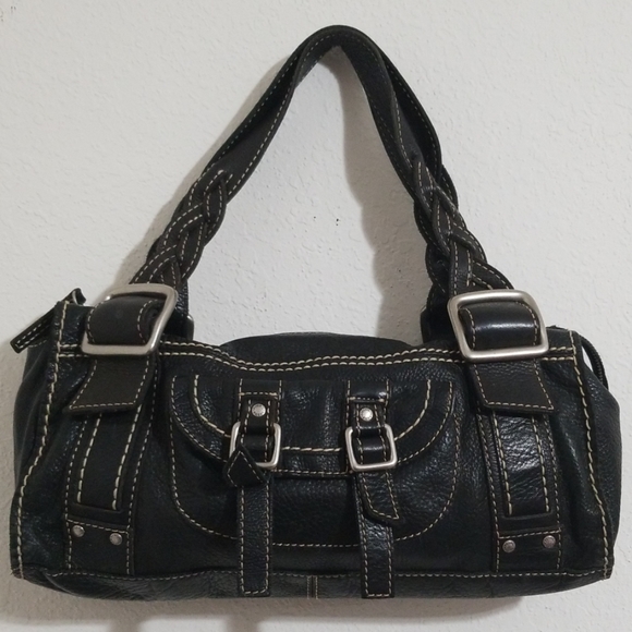 Fossil Handbags - Vintage Fossil Leather Black Bag